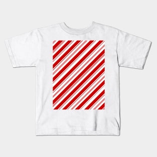 1980s Merry Xmas peppermint stick red white Christmas Candy Cane Kids T-Shirt